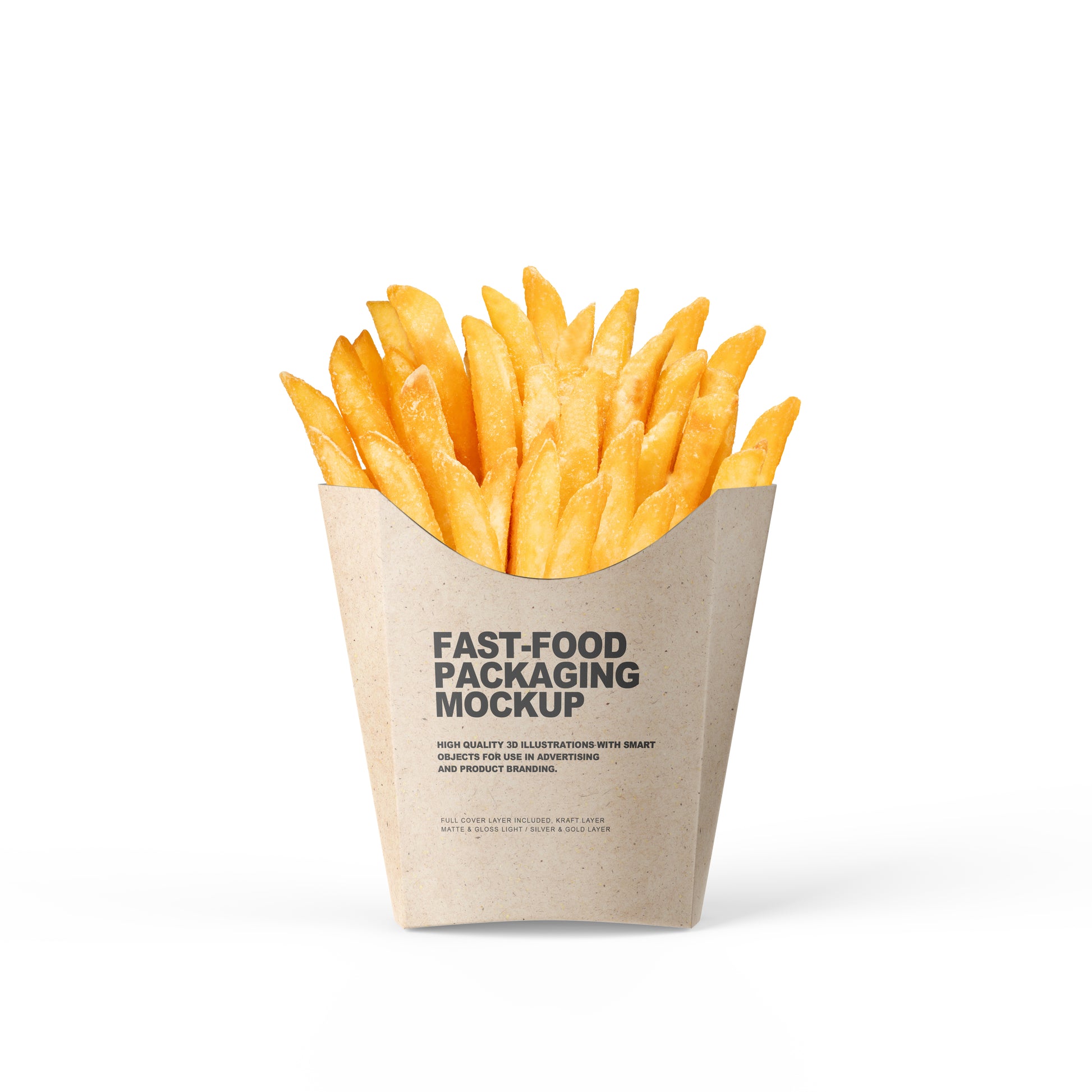 Vibrant 4 color printed cone for French fries