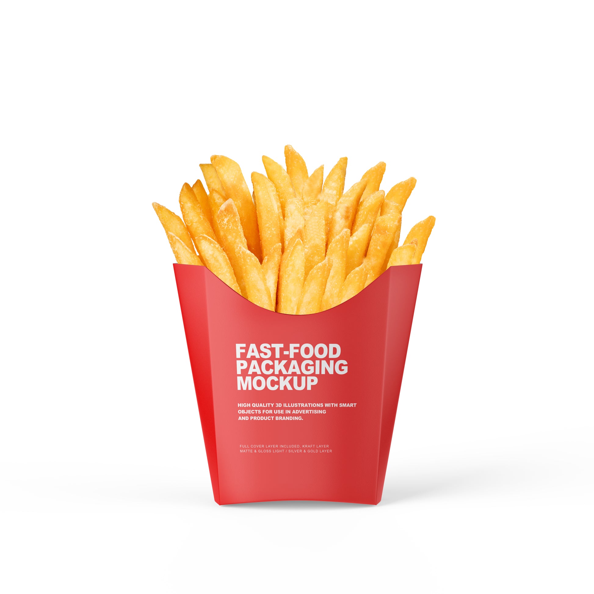 Custom printed cone French fries box with logo