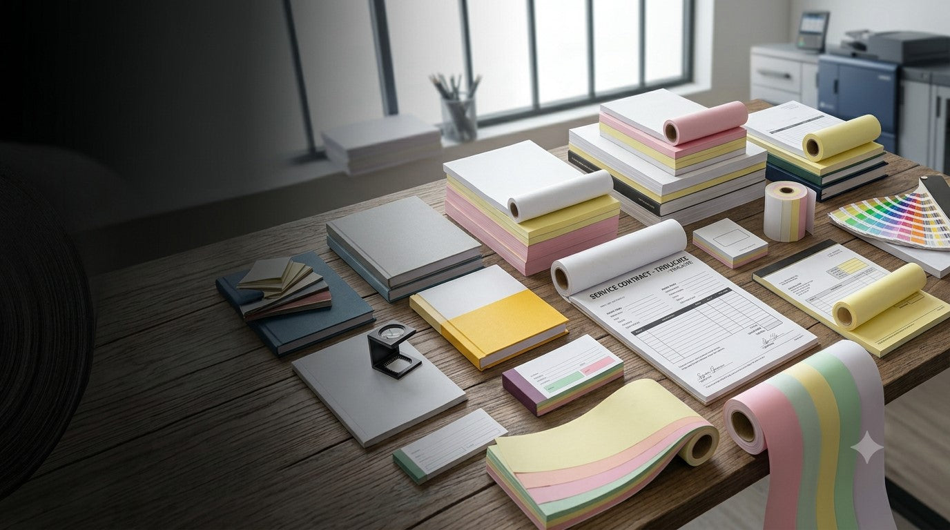 Get a quotation for custom NCR invoice and receipt book printing