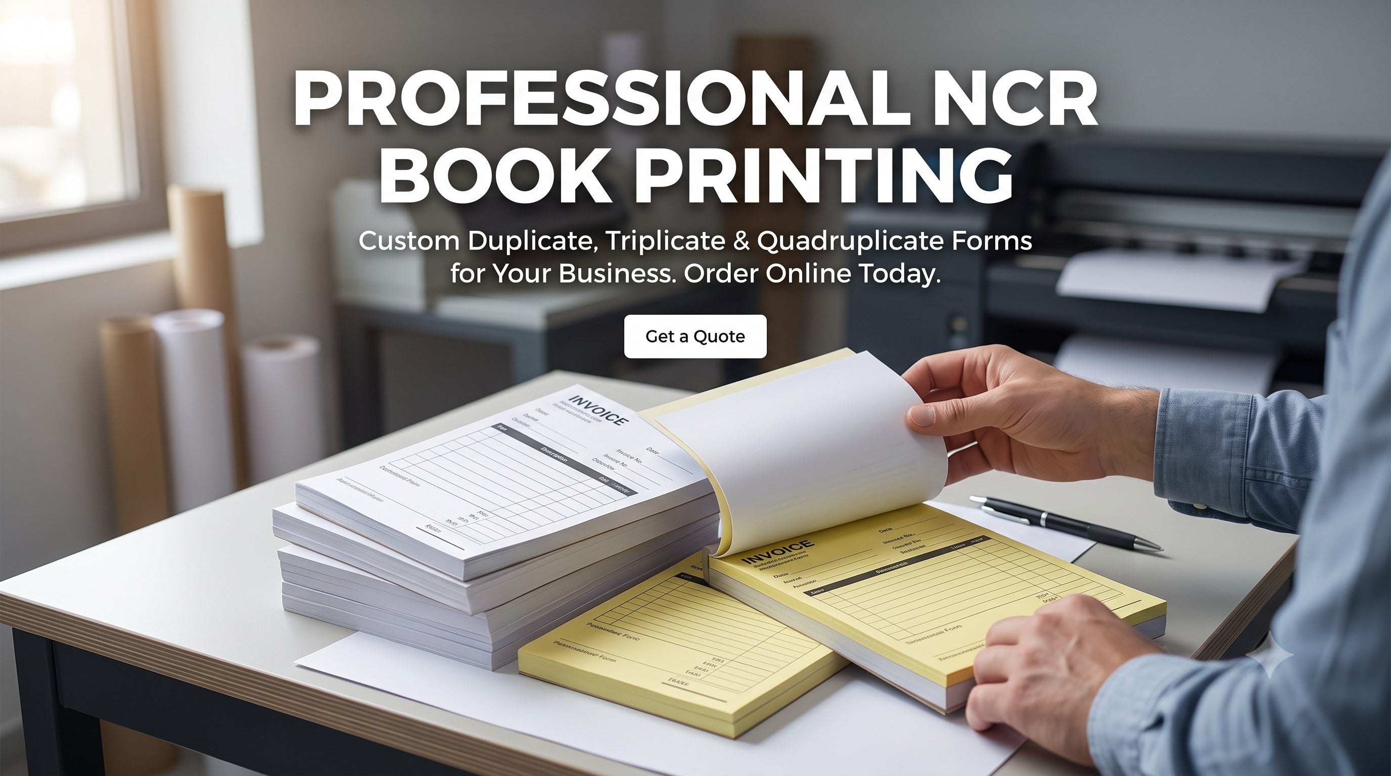 Custom NCR invoice and receipt book printing in Sharjah and UAE