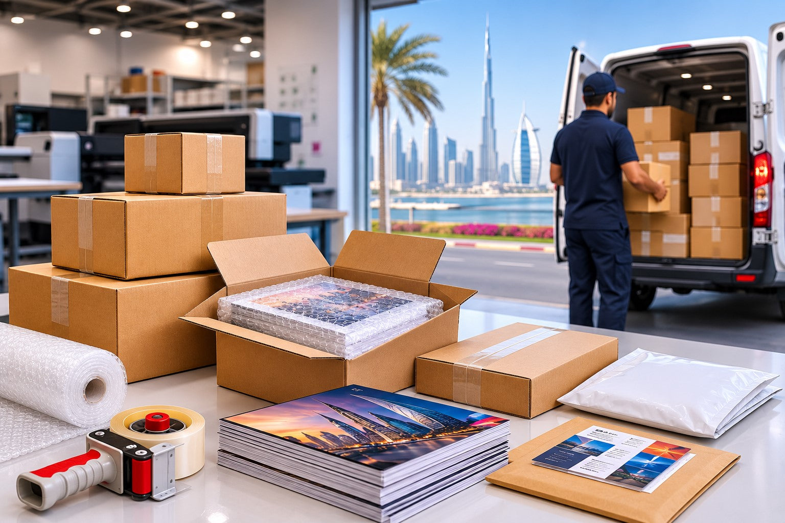 Secure packing and printing delivery across the UAE