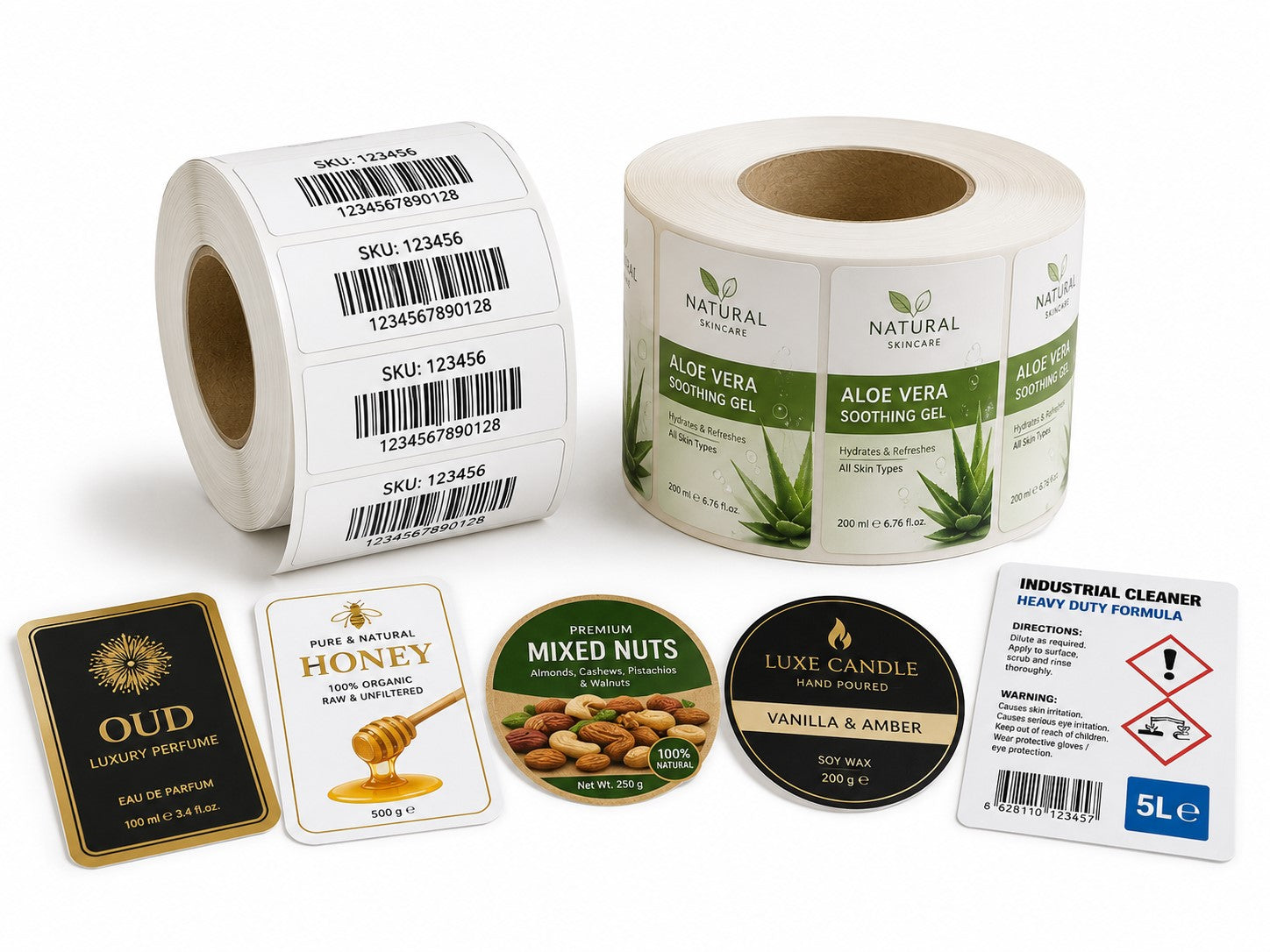 Industrial barcode label printing project for retail and logistics